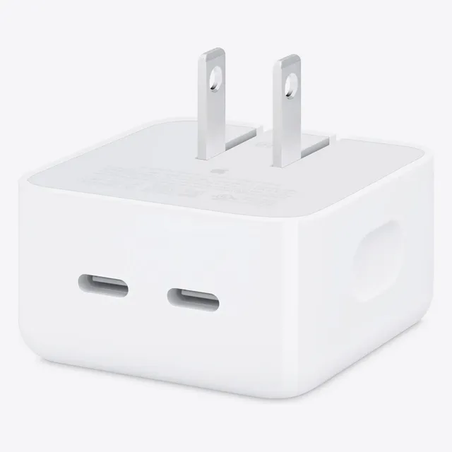 Компактный адаптер питания с двумя портами USB-C, 35 Вт