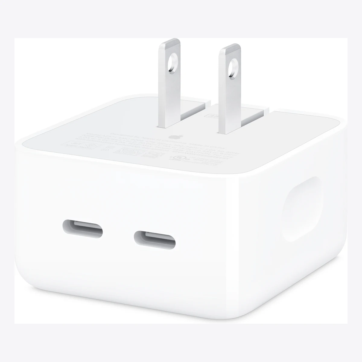 Компактный адаптер питания с двумя портами USB-C, 35 Вт